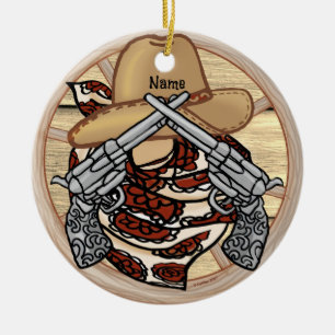 West Texas Cowboy  Ceramic Ornament