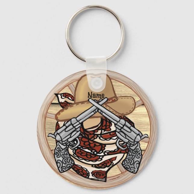 West Texas Cowboy  Key Ring (Front)