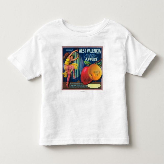 West Valencia Apple Crate LabelWatsonville, CA Toddler T-Shirt (Front)