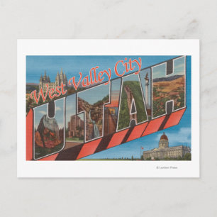 West Valley City, Utah - Large Letter Scenes Postcard