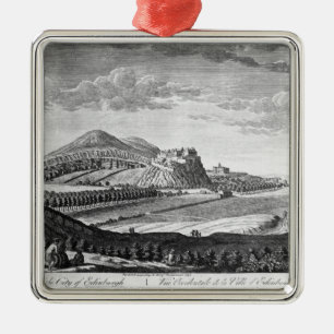 West View of the City of Edinburgh, 1753 Metal Tree Decoration