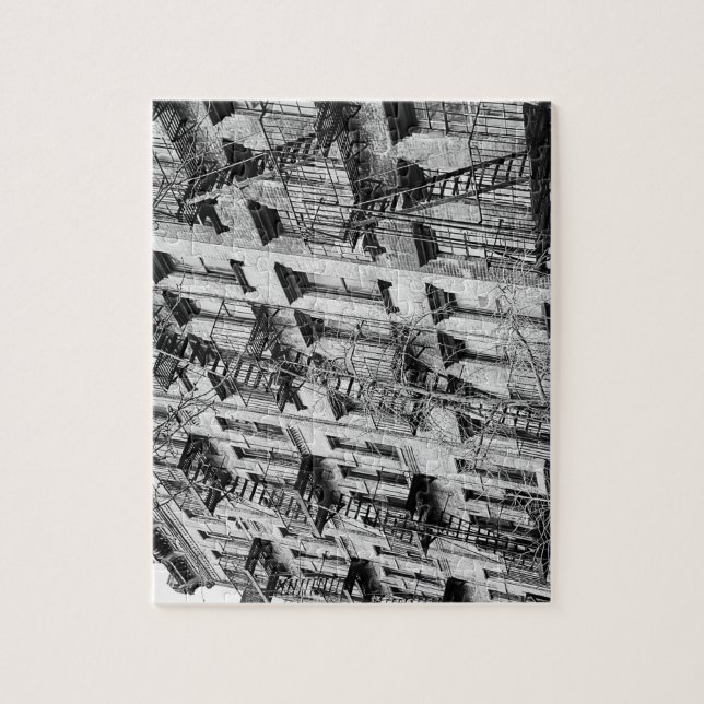 West Village Manhattan tenement fire escape puzzle (Vertical)