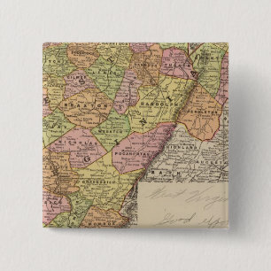 West Virginia 15 Cm Square Badge