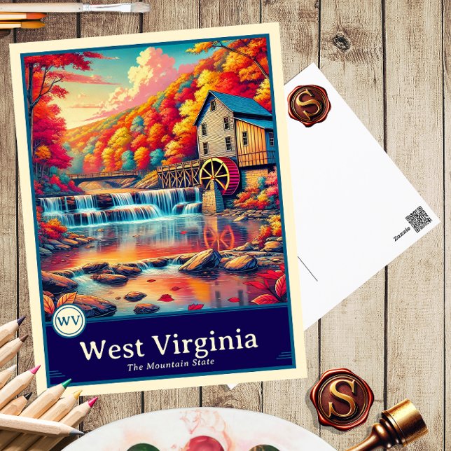 West Virginia | Anime Style Cel Shaded Postcard (Creator Uploaded)
