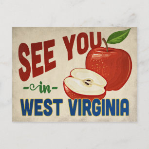 West Virginia Apple - Vintage Travel Postcard