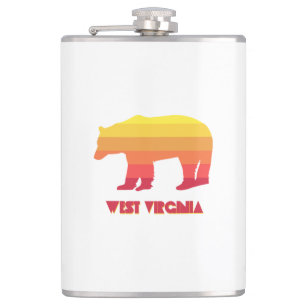 West Virginia Bear Hip Flask