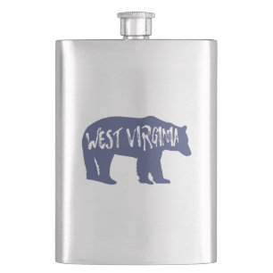 West Virginia Bear Hip Flask
