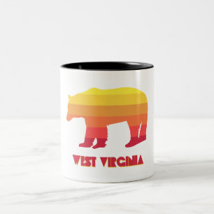 West Virginia Bear Two-Tone Coffee Mug