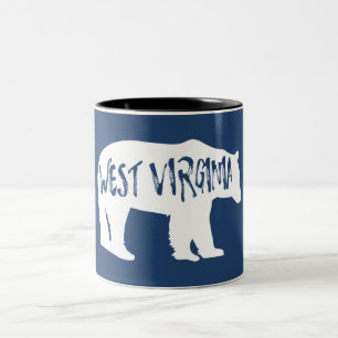 West Virginia Bear Two-Tone Coffee Mug