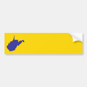 West Virginia Blue and Gold Bumper Sticker