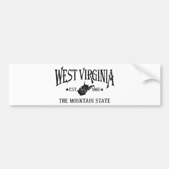 West Virginia Bumper Sticker (Front)