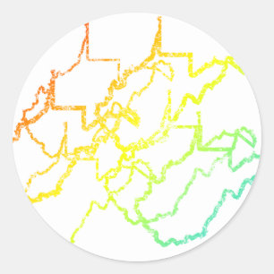 west virginia chill blur classic round sticker