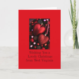 West Virginia   Christmas Card, state specific Holiday Card