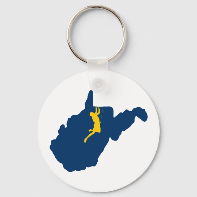West Virginia Climbing Key Ring (Front)