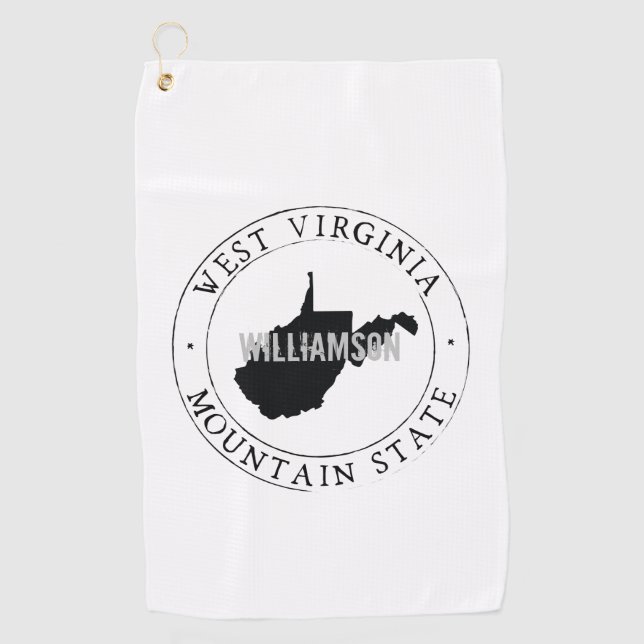 West Virginia Custom Golf Towel (Front)