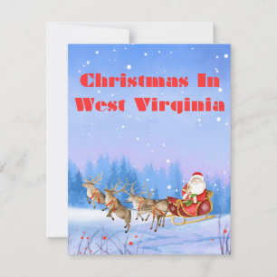 West Virginia customisable Christmas card