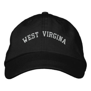 West Virginia Embroidered Cap Stone Black/White