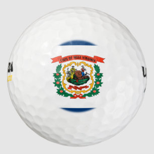 West Virginia flag, American state flag Golf Balls
