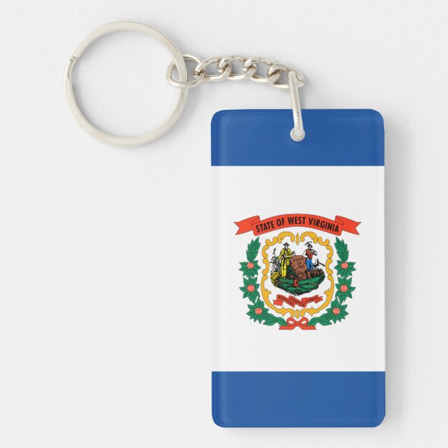 West Virginia flag Key Ring (Front)
