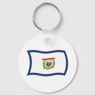 West Virginia Flag Keychain
