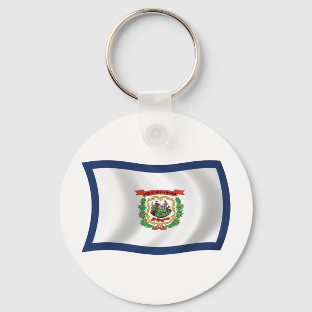 West Virginia Flag Keychain (Front)