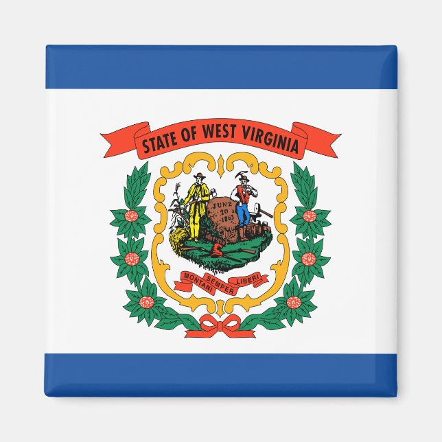 West Virginia flag Magnet (Front)