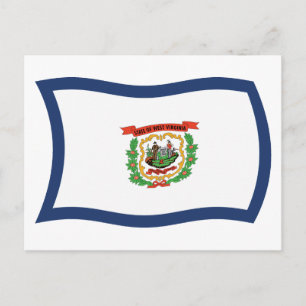 West Virginia Flag Postcard