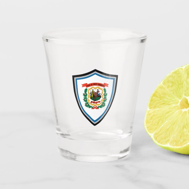 West Virginia flag Shot Glass (Front)