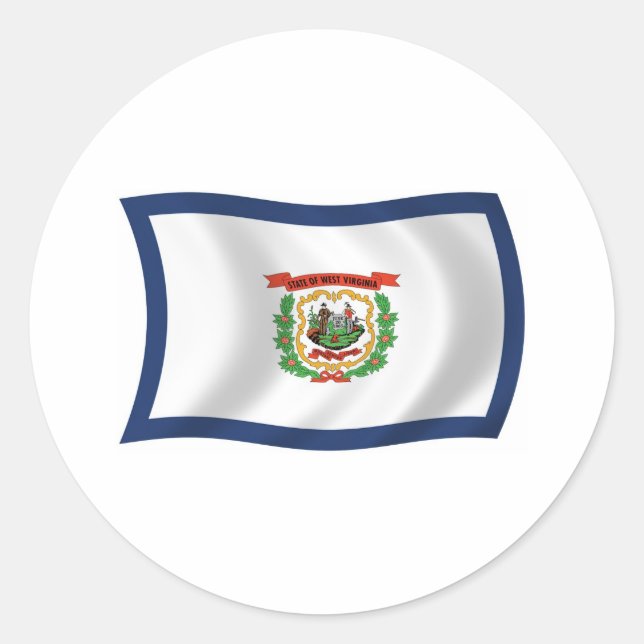 West Virginia Flag Sticker (Front)
