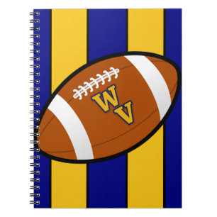 West Virginia Football Blue and Gold Pride Notebook