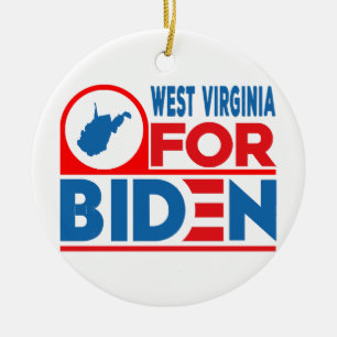 WEST VIRGINIA For Biden Ceramic Ornament