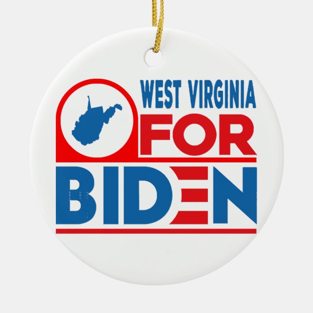 WEST VIRGINIA For Biden Ceramic Ornament (Front)