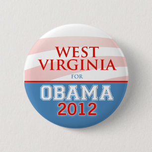 WEST VIRGINIA for Obama 2012 6 Cm Round Badge