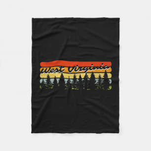 West Virginia Forest Sunset Trees Cabin Aesthetic Fleece Blanket