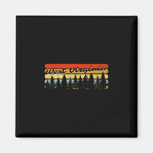 West Virginia Forest Sunset Trees Cabin Aesthetic  Magnet
