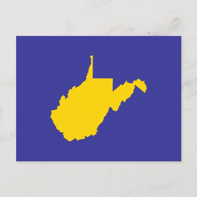 West Virginia Gold and Blue Postcard (Front)