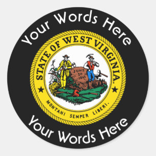 West Virginia Great Seal Custom Sticker