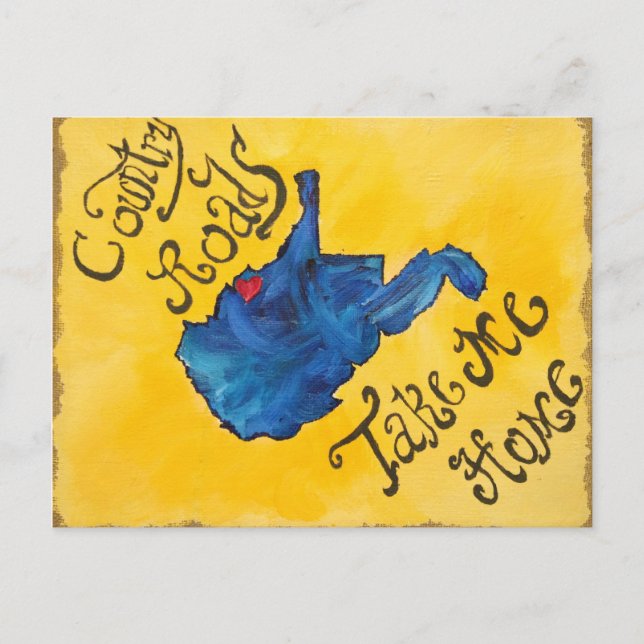 West Virginia Has My Heart Postcard (Front)