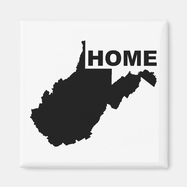 West Virginia Home Away From State Fridge Magnet (Front)