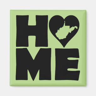 West Virginia Home Heart State Poster Sign Magnet