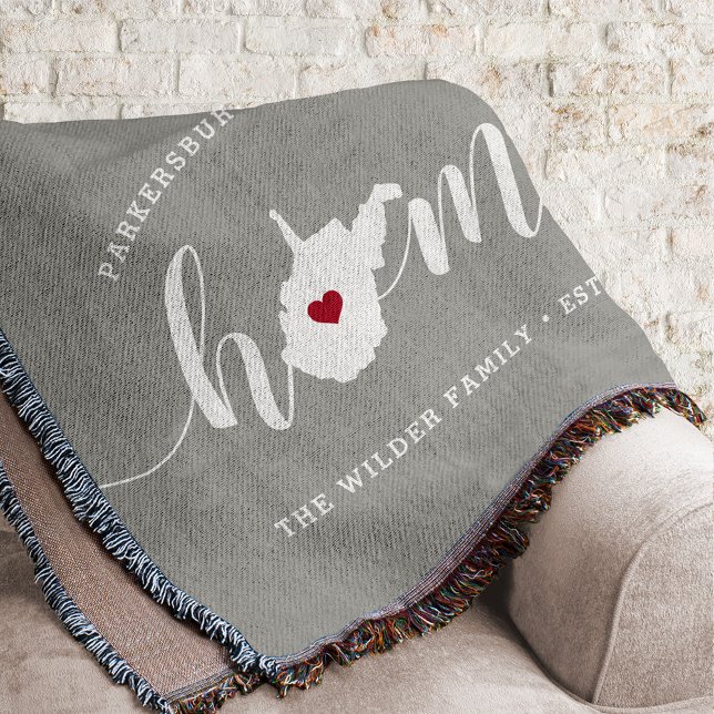 West Virginia Home State Personalised Throw Blanket (Creator Uploaded)