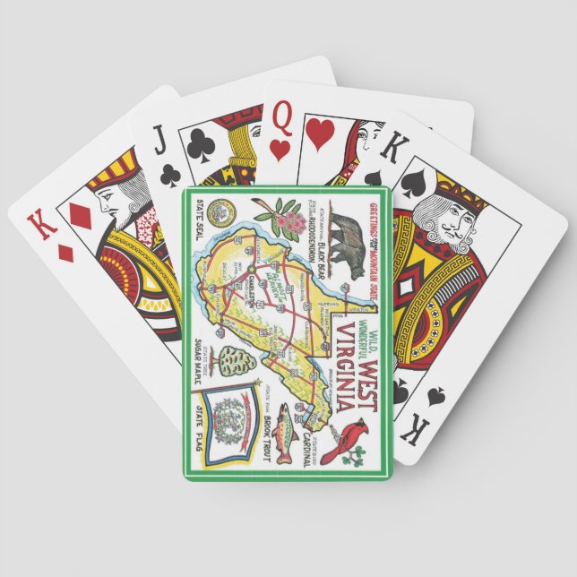 West Virginia Illustrated Playing Cards (Back)