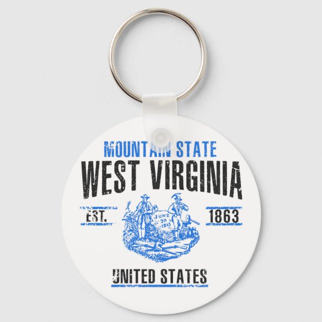 West Virginia Key Ring (Front)