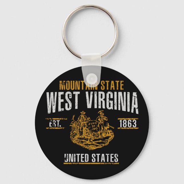 West Virginia Key Ring (Front)