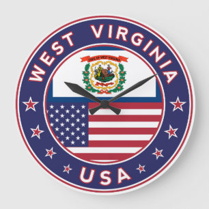 West Virginia Large Clock