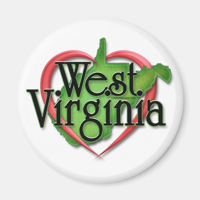 West Virginia Love Hug Magnet (Front)