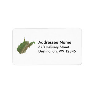 West Virginia Map Address Label