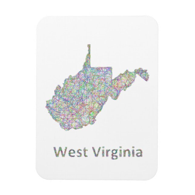 West Virginia map Magnet (Vertical)