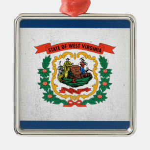 West Virginia Metal Ornament