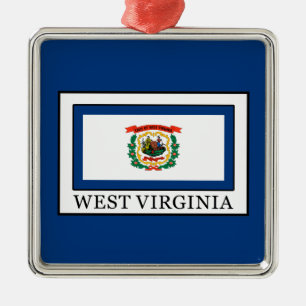 West Virginia Metal Tree Decoration